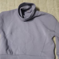 Women’s Gray Cowl Neck Pullover Sweatshirt Fleece Polyester Stretch Size S Women's Sweatshirt price