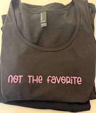 Port & Company Core Cotton Black L Crewneck "Not the Favorite" Glitter Women's Sweatshirt price