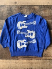 Circo Blue Cotton Knit Guitar Sweater Crewneck Long Sleeve Pullover 18M Baby Sweater price