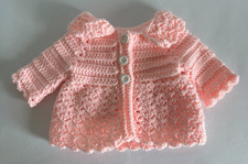Hand-knitted Pink Baby Cardigan 3-6 months Pink NEW shower/photos Baby Sweater price