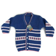 Vardhman Knit Wear Baby's Knit Cardigan Size 6-12 Months Unisex NWT Retro Look Baby Sweater price