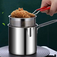 Stainless Steel Deep Fryer with Frying Basket Multifunctional Small Pot Kitchen Fryers price