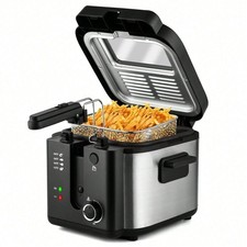 1500W Electric Deep Fryer 2.5L with Basket Temp Control Stainless Steel Easy Fryers price