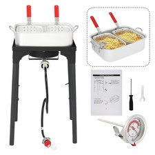 Grade Propane Gas Dual Basket Outdoor Fryer 18 Qt Deep Fry Fish Wings Fryers price