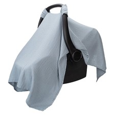 Comfy Cubs Baby Car Seat Cover - Soft Bamboo Rayon Canopy - Pacific Blue Baby Car Seat Cover price