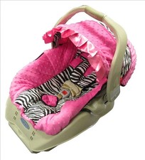 Hot Pink Minky Zebra Baby/Toddler Car Seat Cover and Hood Cover Baby Car Seat Cover price
