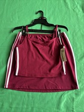 No Boundaries 2pc Skirt Set Burgandy NWT Burgandy With White Stripe Size Small Modest Wear Set price