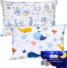 Toddler Pillow Cases Fit Kids & Travel Pillows 13 x 18, 14 x19 - Soft Cotton Baby Pillow & Cover price