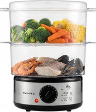 2 Tier Electric Food Steamer Cooker Healthy Vegetable Steaming 5 Quart Stackable Steam Cookers price