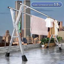 47~59 inch Two-rod Rack Folding Clothes Drying Rack Indoor Outdoor Clothes Drying Rack price