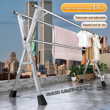 47~59 inch Three-rod Rack Folding Clothes Drying Rack Indoor Outdoor Clothes Drying Rack price