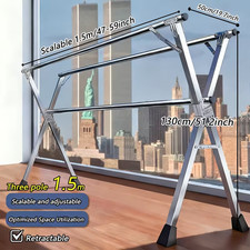 47~59 in 3-rod Folding Clothes Drying Rack Indoor Outdoor-Clothing Drying Racks Clothes Drying Rack price