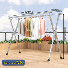 Folding Clothes Drying Rack Indoor Outdoor-Clothing Drying Racks-Double rod Clothes Drying Rack price