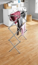 a Oversized Collapsible Steel Clothes Drying Rack, Silver Clothes Drying Rack price