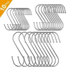 10PCS Stainless Steel S Hooks Heavy Duty Kitchen Bathroom Hanging Hooks Bathroom Hooks price