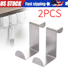 2x Door Hook Hanger Kitchen Coat Wall Storage Over Hanging Towel Hooks Bathroom Bathroom Hooks price