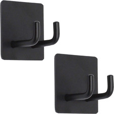 Adhesive Hooks, Bathroom Wall Towel Black Stick Shower 2 Pack, Bathroom Hooks price