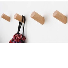 Felidio Wood Wall Hooks 4 Pack Coat Hooks Mounted Rustic Wooden Heavy Duty Robe Bathroom Hooks price