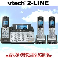 VTECH DS6151 DECT 6.0 2-LINE CORDLESS PHONE - TOTAL OF 3 CORDLESS HANDSETS - NEW Cordless Phone price