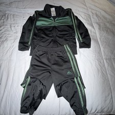 Adidas Track Suit Toddler Size 4 Green And Black Baby Tracksuit price