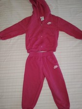 Nike Toddler Girls 4T Tracksuit Set Pink Fleece Zip Hoodie Sweatpants 2pc 3-4Yrs Baby Tracksuit price