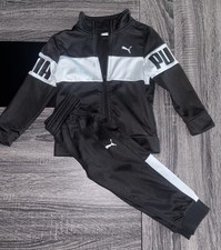 Puma Toddler 2 Piece Tracksuit Set Black White Zip Jacket Pants Size 3T Baby Tracksuit price