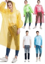 5 Pack Of Disposable Adult Emergency Waterproof Rain Poncho Hiking Coat Hooded Raincoat & Poncho (Outdoor) price