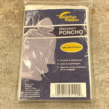 The Weather Station Emergency Poncho Clear Waterproof Lightweight MPN 5100 Raincoat & Poncho (Outdoor) price