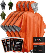 Emergency Mylar Poncho – Survival Rain Poncho with Hood – Lightweight, Compact, Raincoat & Poncho (Outdoor) price