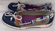 Sperry Top-Sider Boat Shoes Blue Tan Rainbow Women’s Size 9M Women's Boat Shoes price
