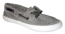 Paul Sperry Sayel Away Washed Grey Canvas Women's Boat Shoes 5 M Women's Boat Shoes price
