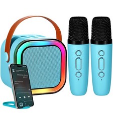 Mini Karaoke Machine Portable Bluetooth Karaoke Speaker with 2 Wireless Mics AER Karaoke Microphone price