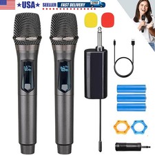 2PCS Wireless VHF Professional Microphone Handheld Mic System Karaoke w/Receiver Karaoke Microphone price