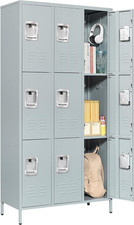 Metal Lockers for Employees-9 Door Storage Locker with Shelves and Lockable Stee Worker Lockers price
