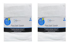 Mainstays White Flour Sack Kitchen Towel Set, 5-Piece pack of 2 Kitchen Towel price