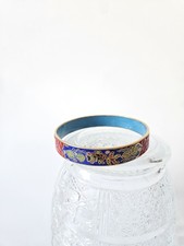 Vintage Gold-tone Cloisonné Koi Fish Enamel Cinnabar  Bracelet Chinese Export Ethnic Bracelet price