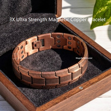 3X Ultra Strength Magnetic Copper Bracelet Vintage Copper Men's Therapy Energy Ethnic Bracelet price