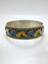 RARE ANTIQUE MOROCCAN BERBER SILVER CUFF BRACELET HANDCRAFTED TUAREG DESIGN Ethnic Bracelet price