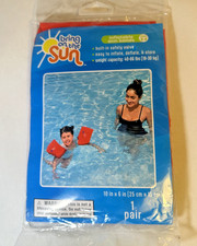 Bring On The Sun Inflatable Arm Bands Swim Floaties Red Kids Ages 3-6 40-66 lbs Kids' Arm Bands price