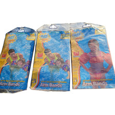 Vintage Arm Bands Kids 3-6 6-10 Inflatable Swim Floaties Surf And Sun Kids' Arm Bands price