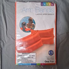 NEW Intex Large Arm Bands Swimming Floaties Orange Kids Ages 6-12 10in x 6.5in Kids' Arm Bands price