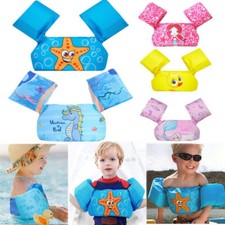 Kids Toddler Life Jacket Swim Aid Vest Child Arm Bands Floaties Pool Beach Blue Kids' Arm Bands price