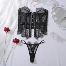 Palace Women'S Lingerie Sets Willowy Corset Thong 2PC Set Sexy Hot Strapless Lac Women's Underwear Set price