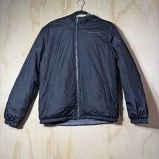 Nautica Reversible Puffer Jacket Kids L 14/16 Black Gray Hooded Winter Coat Boys' Coat price
