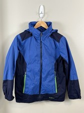 LL Bean Blue 3in1 Shell Only Jacket Boys Youth Large 14/17 Water Resistant Coat Boys' Coat price