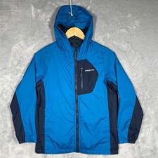 Patagonia Boys Light & Variable Hooded Jacket Blue Large 12 64345 Windbreaker Boys' Coat price