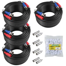 ANNKE 60/100ft CCTV BNC Extension Wire Cord Security Camera Video DC Power Cable Security Camera Cable price