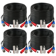 4 Pack 150 Feet BNC Video Power Cable Wire for CCTV Camera DVR Surveillance Security Camera Cable price
