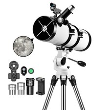 130mm Reflector Telescope with Upgrade Stainless Steel Tripod Stargazing APP Telescopes price
