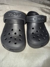 Crocs Black Rubber Slip On Clog Kids US 8 Low Top Casual Unisex Unisex Kids Outdoor Shoes price
